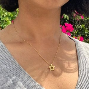 Roberto Coin 18k Yellow Gold Small Star Necklace